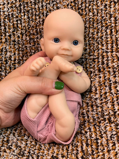25CM Unpainted Full Body Silicone Girl Reborn Doll, 8 Styles Newborn Baby Toy Gift