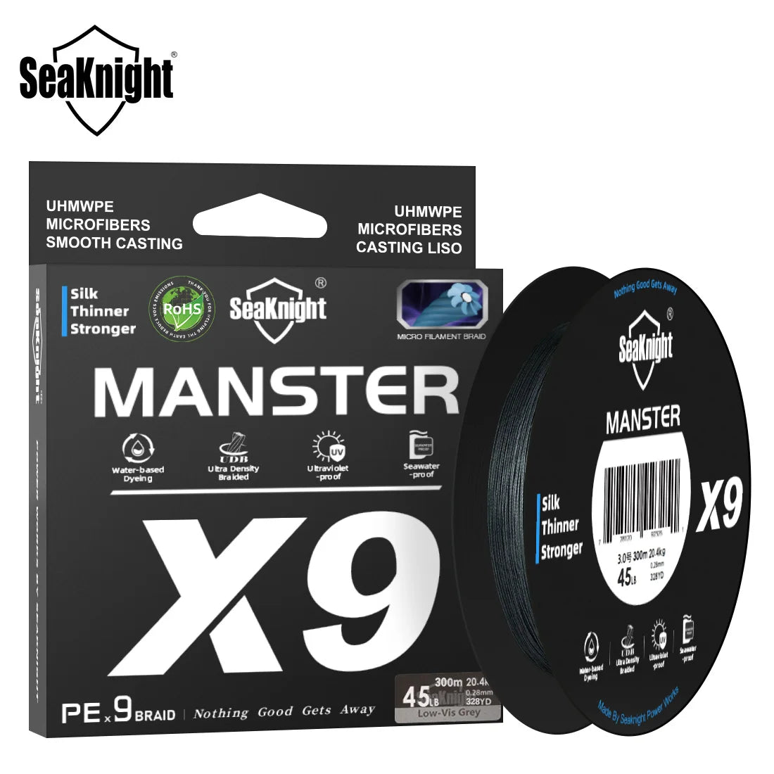 SeaKnight X9 Braided Fishing Line 150M 9-Strand PE Smooth Anti-UV Sea Line