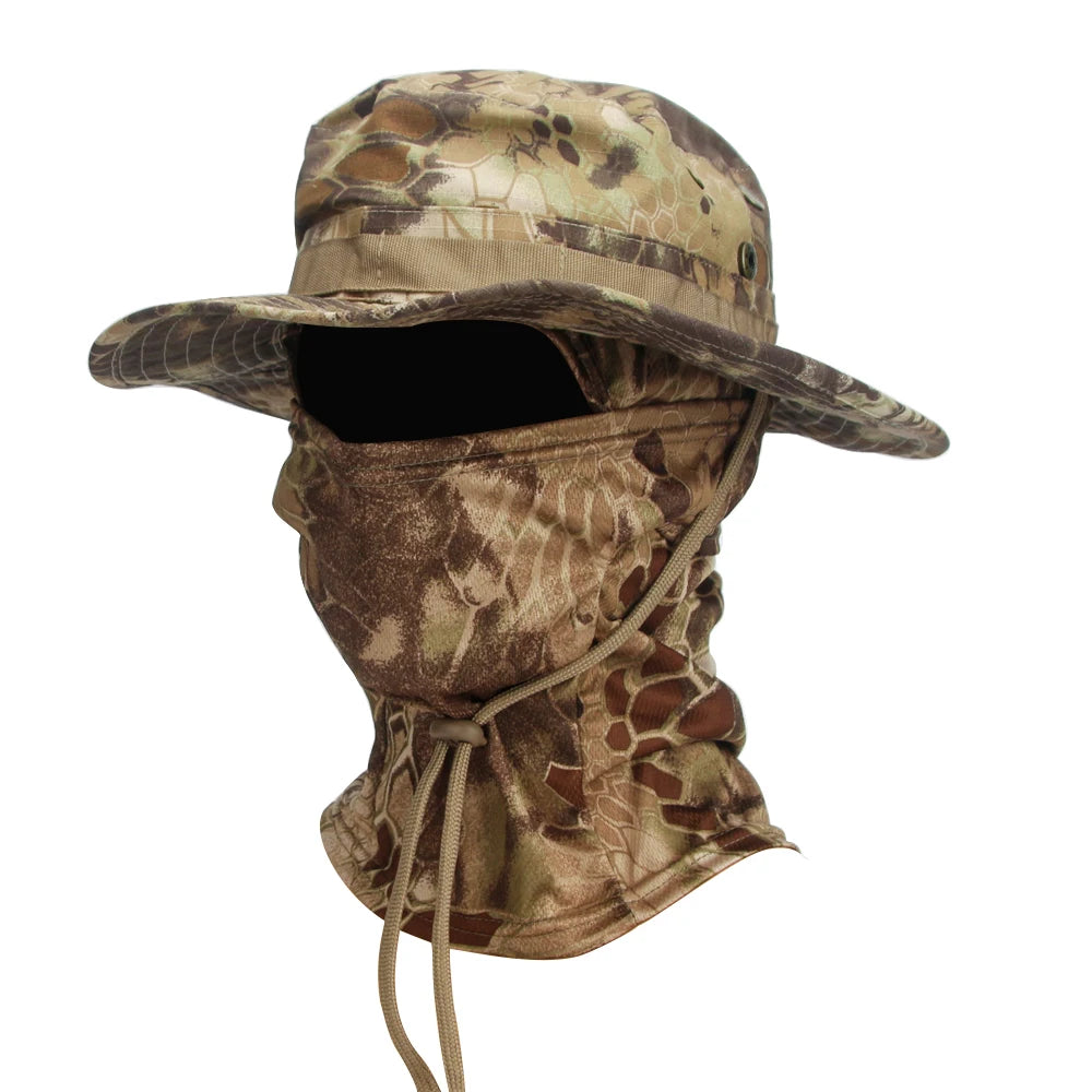2Pcs Fishing Hat Sun Wide Brim UV Protection Outdoor Cap with Neck Flap