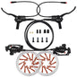 Hydraulic Disc Brake Set for E-Bike 160mm Rotors Power Control 1100mm 1800mm
