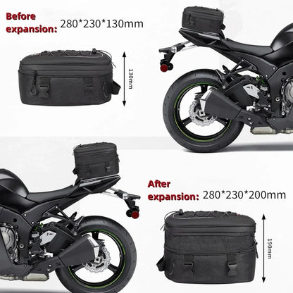 Motorcycle Tail Bag 7-12L Waterproof Storage for Scooter Luggage Accessories