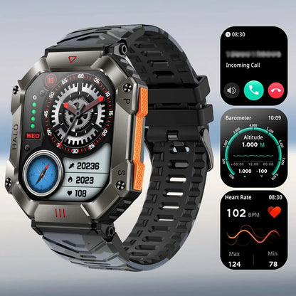 SENBONO 2023 Men Smartwatch Compass Barometer Altimeter GPS Trajectory Outdoor Sport Bluetooth Call 650mAh 2.0'' Smart Watch Men-EXPROTAS
