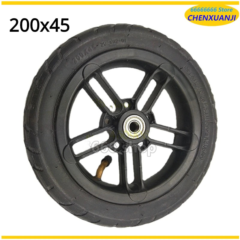 6mm 8mm 10mm inner hole Good quality wheel 200x45 wheel 8 inch Castor Wheel with Tyre & Tube motorcycle parts electric scooter-EXPROTAS