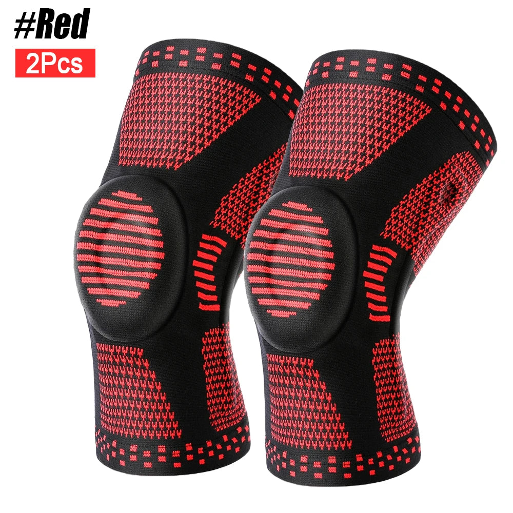 2Pcs Silicone Pad Knee Support Compression Brace Sports Sleeve for Arthritis