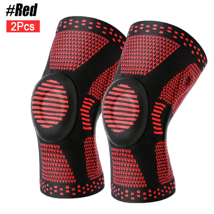 2Pcs Silicone Pad Knee Support Compression Brace Sports Sleeve for Arthritis