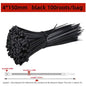 100Pcs Nylon Cable Ties Self-locking Fastening Straps for Home Office