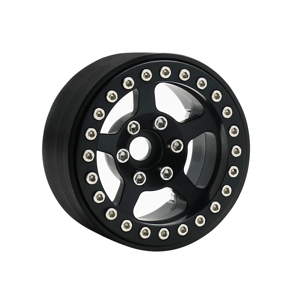 Universal 1/10 RC Crawler 1.9" Beadlock Wheels Aluminum 5-Spoke