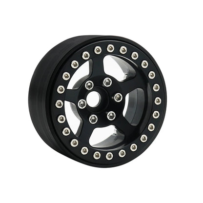 Universal 1/10 RC Crawler 1.9" Beadlock Wheels Aluminum 5-Spoke