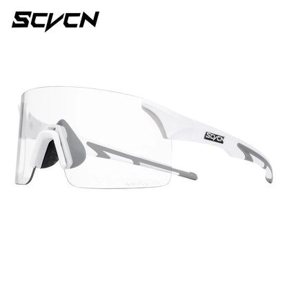 SCVCN Photochromic Cycling Glasses UV400 Anti-Fog MTB Sunglasses Men/Women