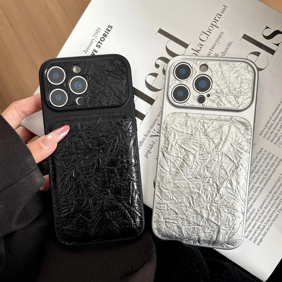 Retro Petal Flower Case for iPhone 13-17 Pro Max Large Window Shockproof Cover