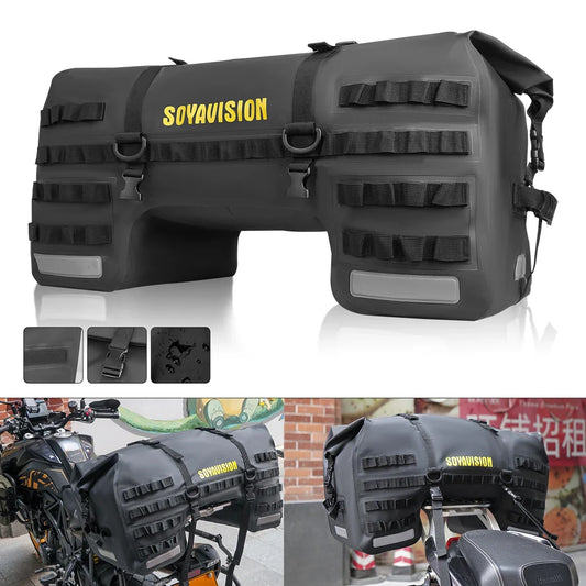 Waterproof Motorcycle Tail Bag 20L–100L Rear Seat Travel Luggage Pannier
