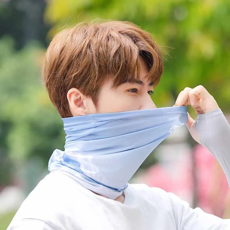 Sun Protection Ice Silk Face Mask Neck Gaiter Cycling Fishing Scarf