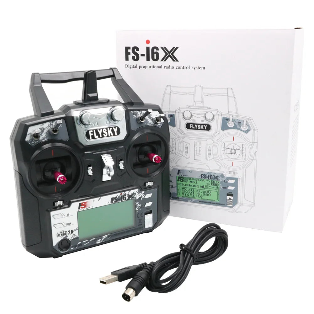 Flysky Radio Transmitter 10CH 2.4GHz AFHDS 2A with X6B IA6B Receiver for RC