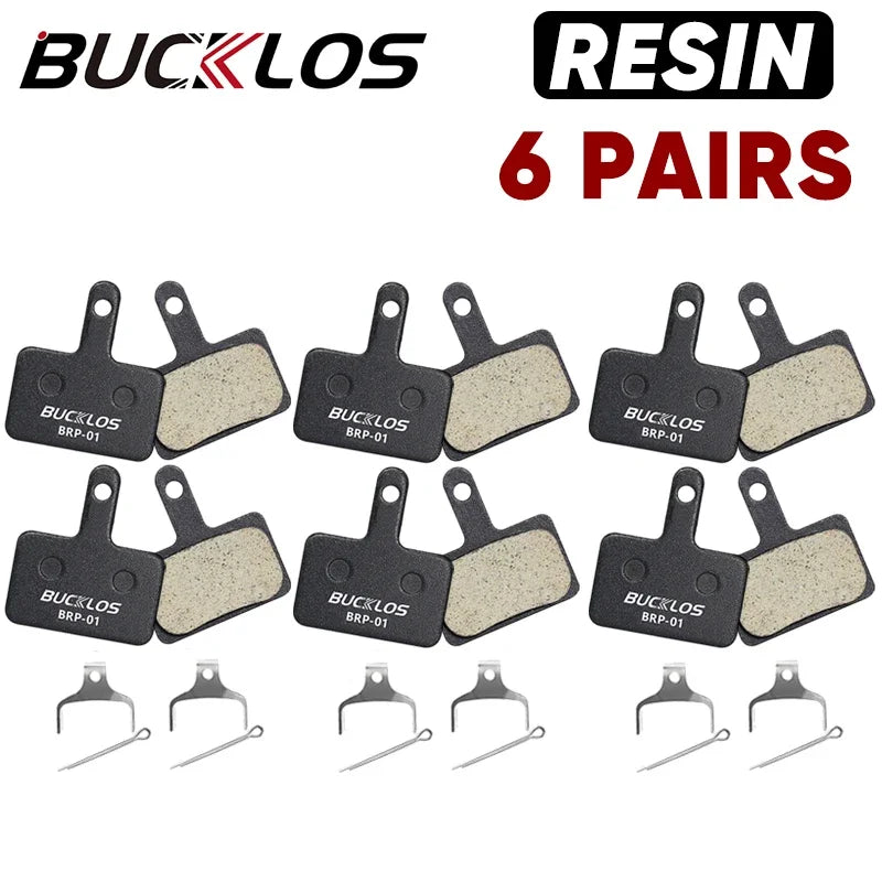 BUCKLOS Resin Disc Brake Pads for Shimano B01S B03S B05S MTB Hydraulic Bike