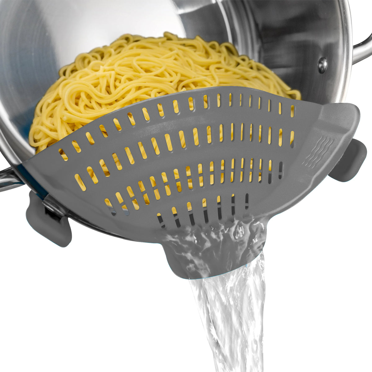 1pc Adjustable Silicone Clip-On Strainer for Pots Pans Bowls Kitchen