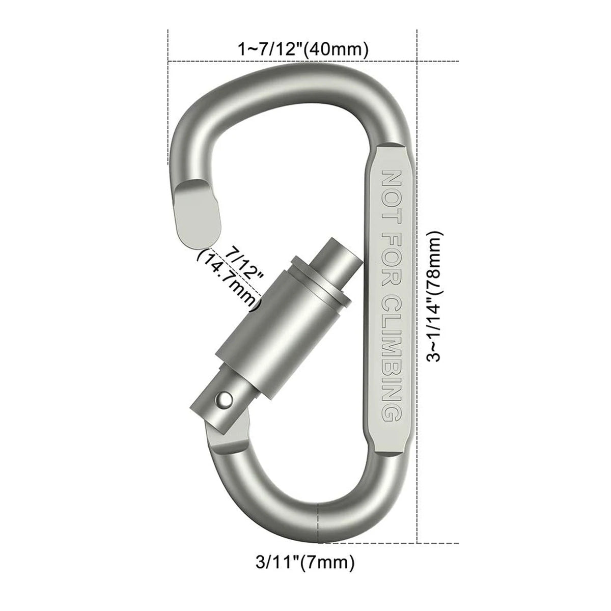 6PCS Outdoor Keychain Clip Carabiner Set for Camping EDC Survival Hiking