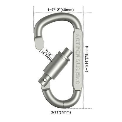 6PCS Outdoor Keychain Clip Carabiner Set for Camping EDC Survival Hiking