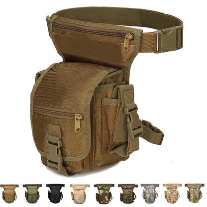 Tactical Drop Leg Bag Outdoor Thigh Pouch Military Molle Waist Pack