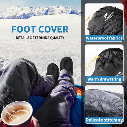 EXPROTAS Down Foot Cover Waterproof Outdoor Shoes for Hiking Camping