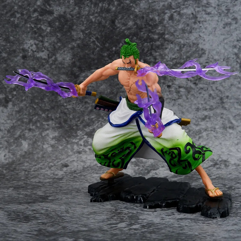 17CM Anime One Piece Figure Roronoa Zoro Action Figures PVC Statue Zoro Figurine Collection Model Toys For Children  Gifts-EXPROTAS