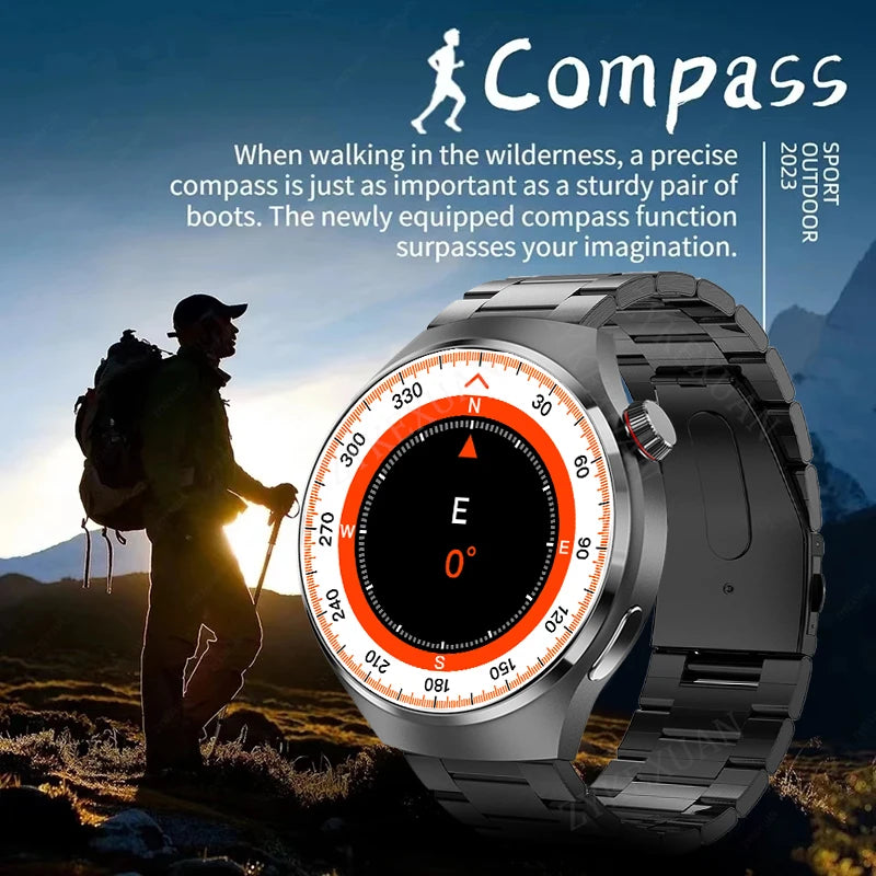 For Huawei GT4 PRO Smart Watch Men Watch 4 Pro AMOLED HD Screen Bluetooth Call GPS NFC Heart rate waterproof SmartWatch 2024 New-EXPROTAS