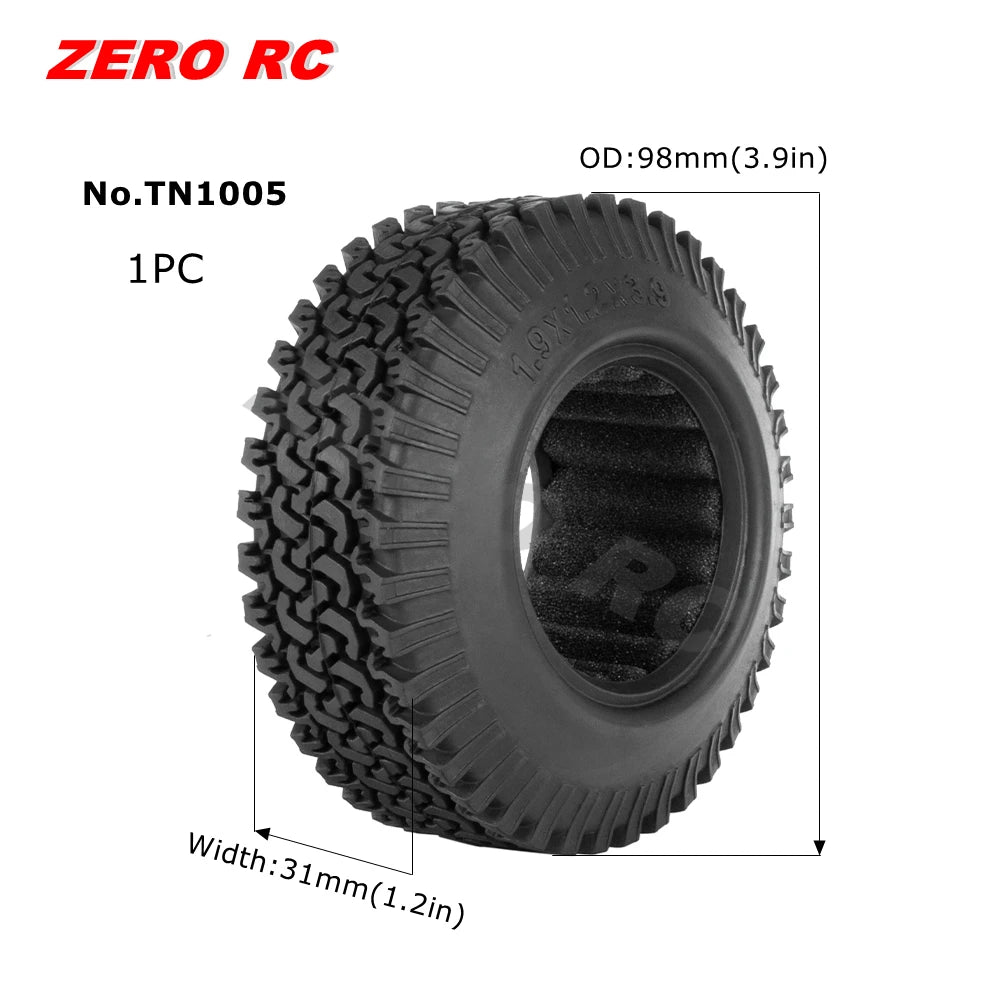 1.9" Crawler Tire for 1/10 RC Car Axial Traxxas D90 SCX10 Wheels