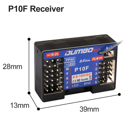 Dumborc 2.4GHz Receiver for RC Car Boat with Gyro P6DC P6F P4FM P10F