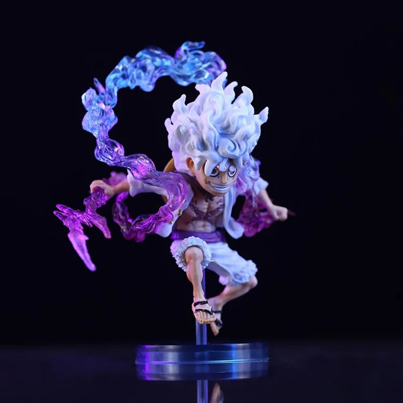 One Piece Luffy Gear 5 Mini Figure 10cm Sun God Nika Collector Model