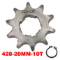 Chain 428# 17mm 20MM 10t 11T 12t 13T 14T 15t 16t 17T 18t 19T Motorcycle Sprocket