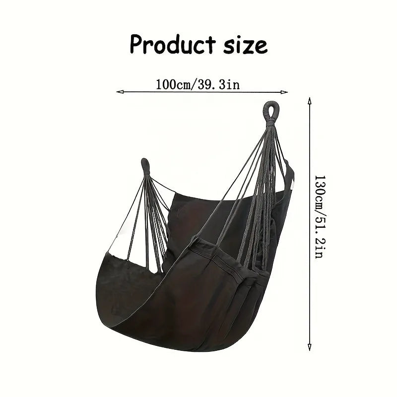 1pc Leisure Fabric Hammock Chair Outdoor Swing Chair Hammock Dormitory Hammock Chair Anti Rollover Hammock(With Storage Bag-EXPROTAS