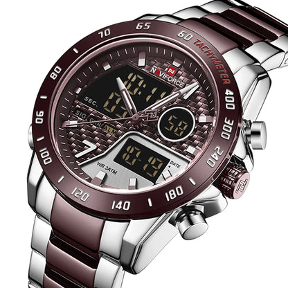NAVIFORCE Men's Digital Sport Watch | LED Quartz Waterproof Luminous Military Style