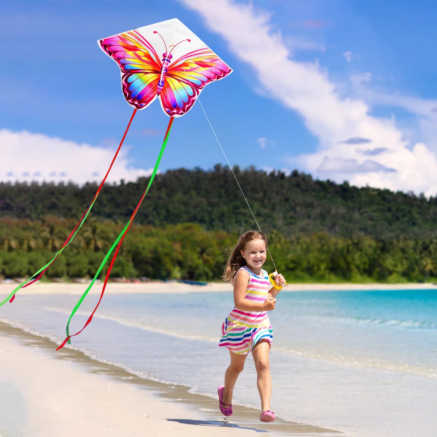 Butterfly Kite for Kids & Adults - Easy to Fly with String - Outdoor Fun