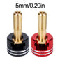 4mm 5mm Low Profile Bullet Plugs Solderless Metal Heatsink Connectors RC Car