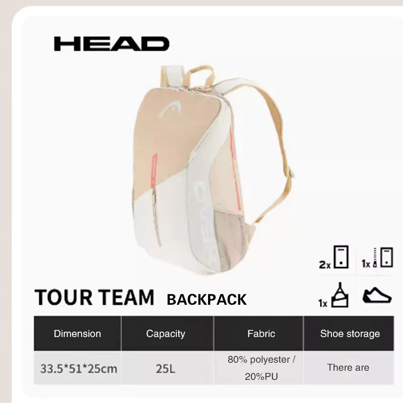 HEAD Tennis Backpack Original Sport Bag w/ Shoe Compartment for Tennis Badminton