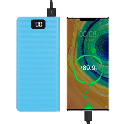DIY 8x18650 Battery Power Bank Case Dual USB Type-C QC3.0 Fast Charge Storage