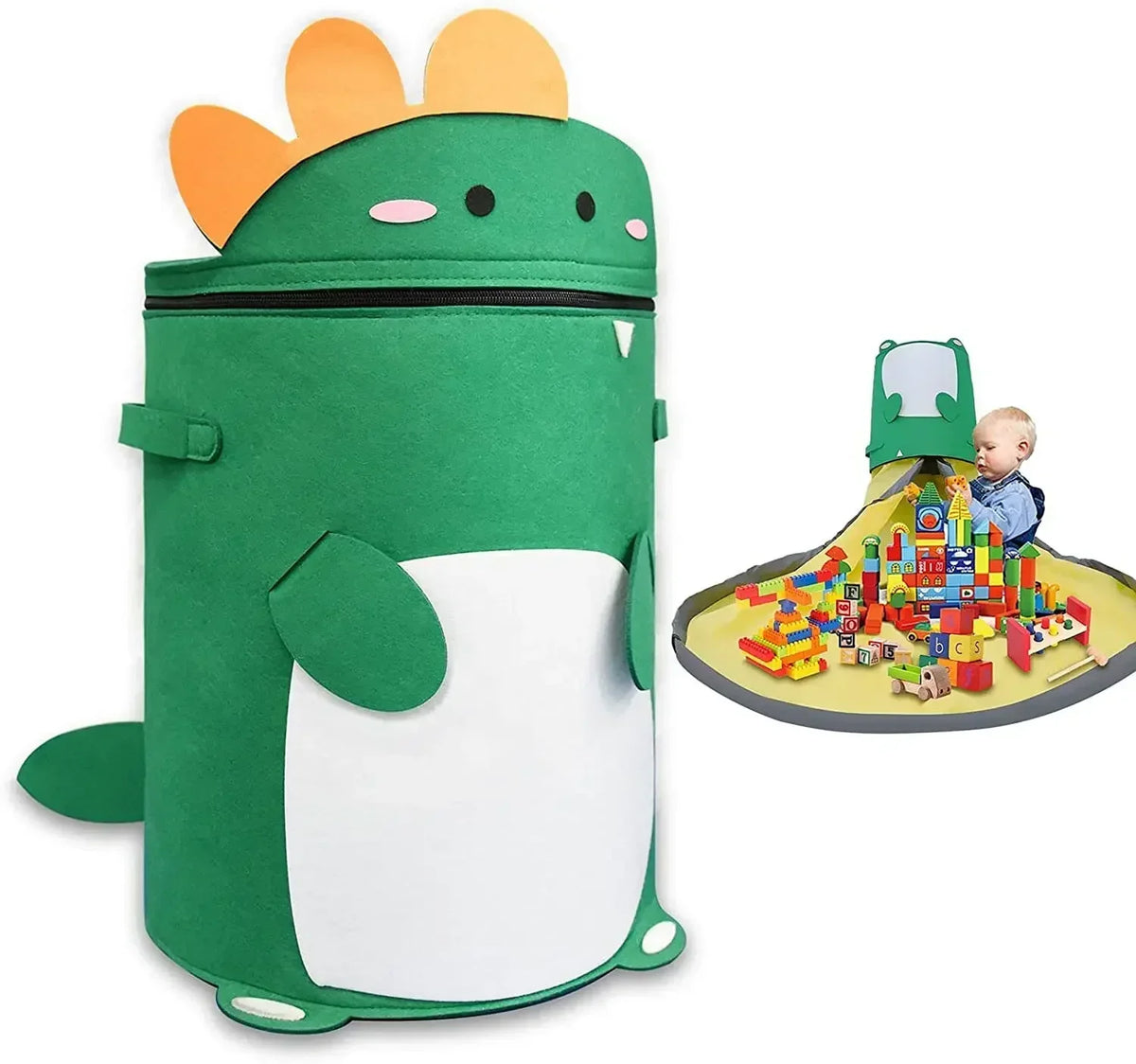 Large Toy Storage Bag Play Mat Portable Organizer for Building Blocks