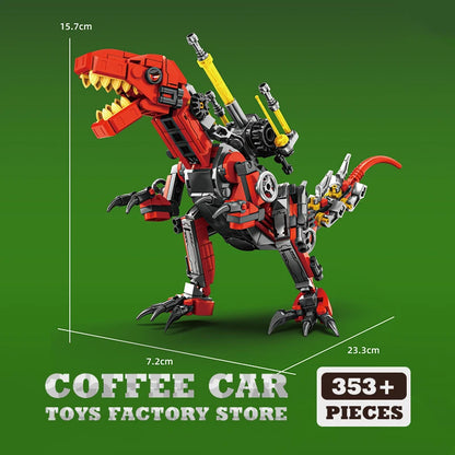 MOC T-Rex Mech Dragon 3D Dinosaur Building Blocks Triceratops Robot Model Gift
