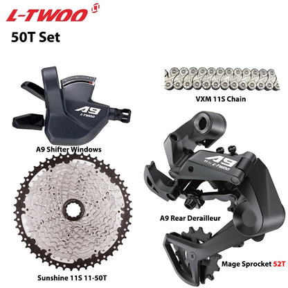 LTWOO A9 1x11 MTB Groupset Kit Shifter + Rear Derailleur + Chain + SUNSHINE Cassette - EXPROTAS