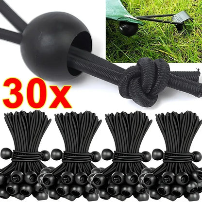Elastic Bungee Ball Ties Heavy Duty Tarp Tie Down for Tent Awning Cargo