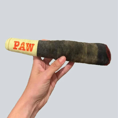 Funny Cigar Squeaky Dog Toy Plush Chew Toy for Small Medium Dogs Teeth Aid