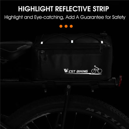 4L Waterproof Bike Rack Bag Bicycle Rear Pannier with Rain Cover