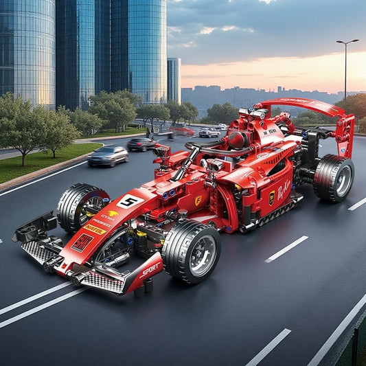 455Pcs F1 Building Blocks Car Model MOC Toy Construction Set for Children