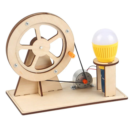 Wooden Hand Generator Science Toy for Children Physics Experiment Gadget