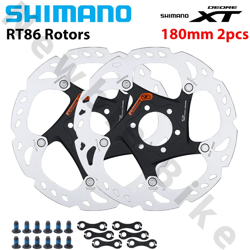 Shimano Deore XT RT86 6-Bolt Ice-Tech Disc Brake Rotor 160/180/203mm - EXPROTAS