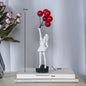 Resin Balloon Girl Figurine Sculpture Modern Abstract Home Office Desk Decor