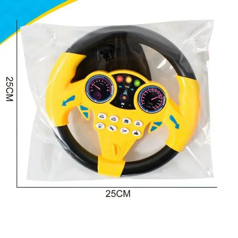 Infant Simulation Steering Wheel Toy with Lights & Sound for Stroller