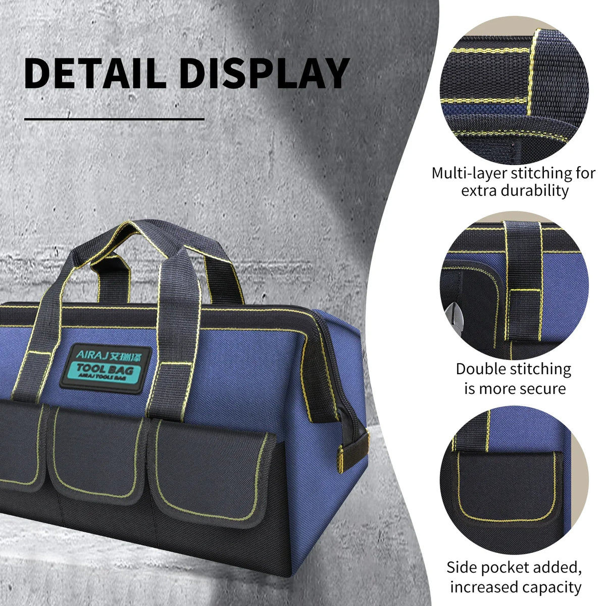 Electrician Bag 1680D Oxford Waterproof Multifunctional Storage Bags