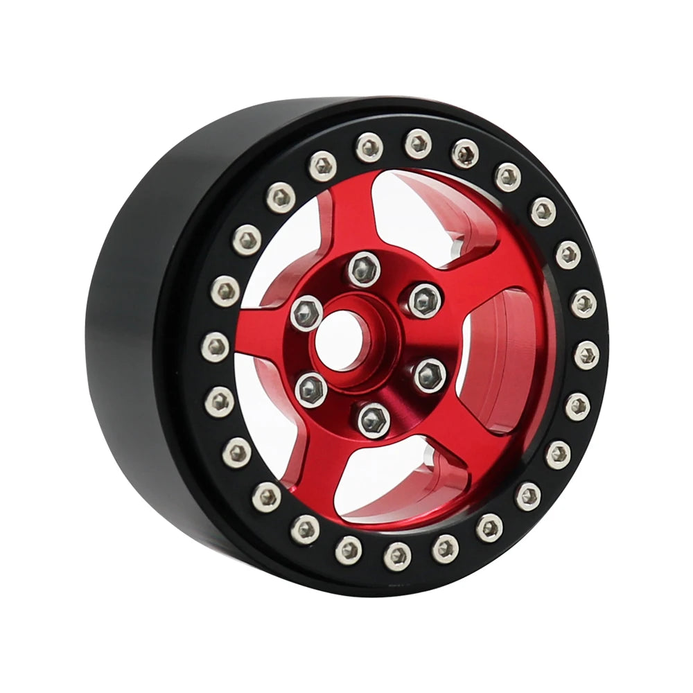 Universal 1/10 RC Crawler 1.9" Beadlock Wheels Aluminum 5-Spoke