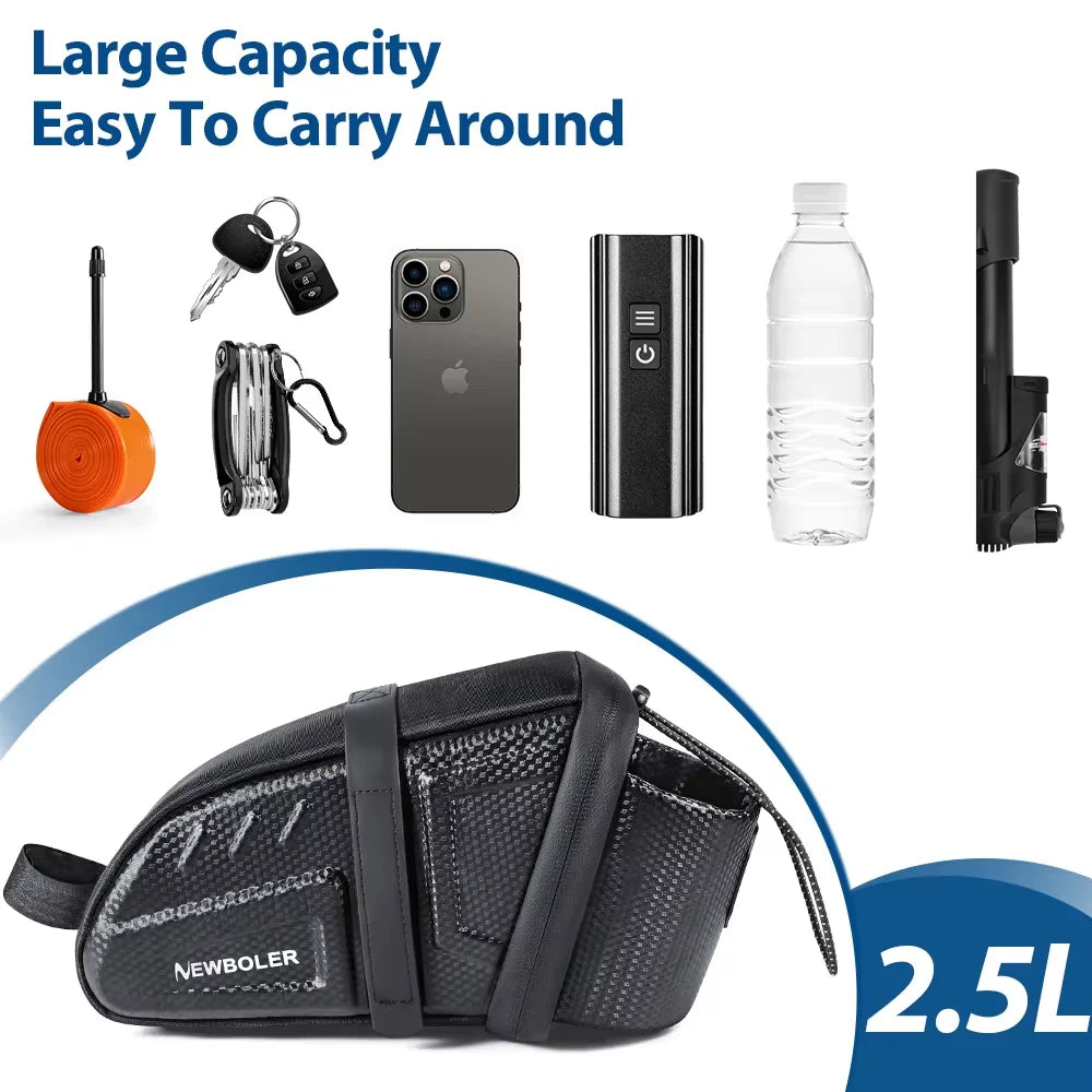 Bicycle Saddle Bag Waterproof Rear Bike Storage Bottle Holder Pannier