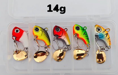 Fishing Lure 5pcs Metal VIB Vibration Bait Spoon Spinner Jig Lures